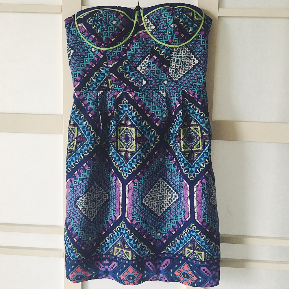 Strapless Colorful Dress